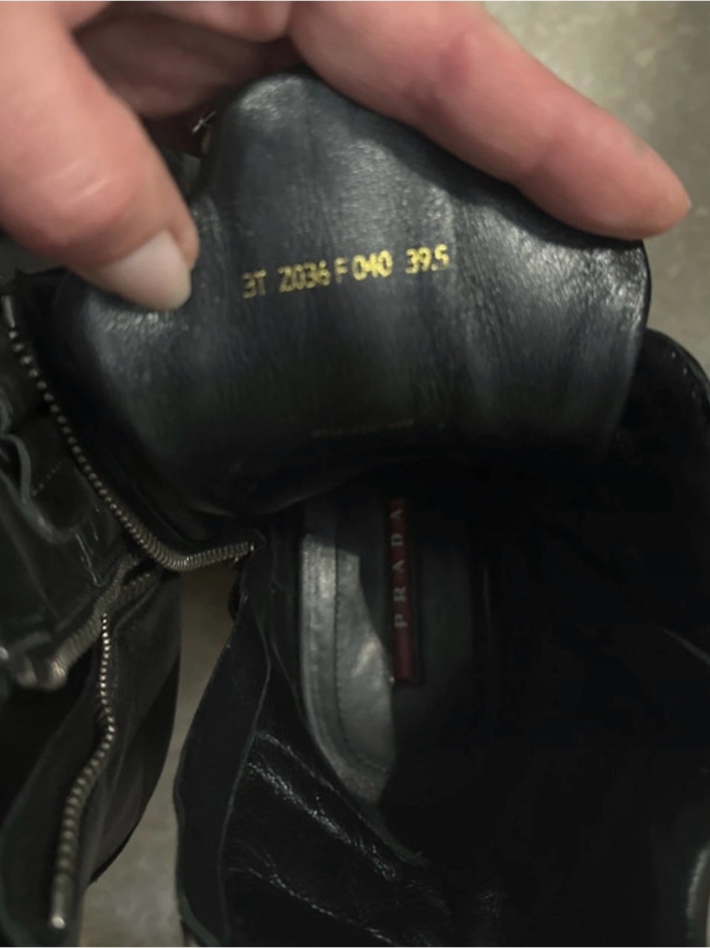 Prada Sport Black Leather Triple Strap High Top Wedge Sneakers 39 - Picture 8 of 13